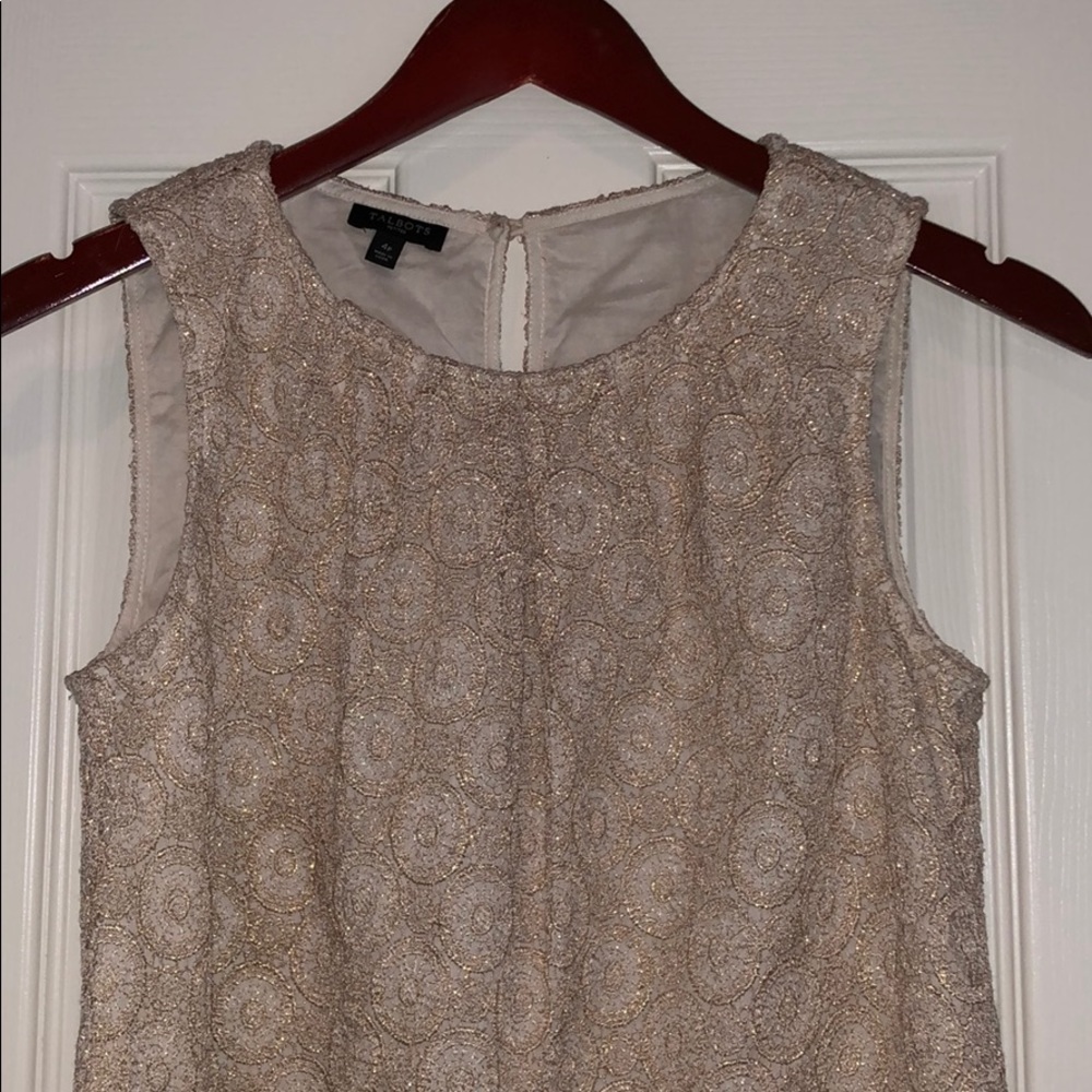 Talbots Gold Glitter Tank Top